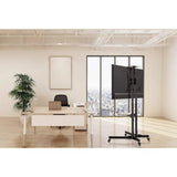 Manhattan Trolley Mount Stand for TV & Monitors, For screens 37" to 65", VESA compatibility: all between 200x200 to 600x400mm - check the dimensions of the four mounting holes on back of screen to ensure it fits, Max 40kg, Black, LFD, Bracket, Lifetime Wa