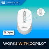 Adesso iMouse A30W mouse Universal Ambidextrous RF Wireless Optical 1200 DPI