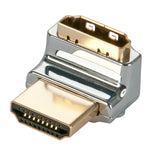 Lindy CROMO HDMI Male to HDMI Female 90 Degree Right Angle Adapter - Up