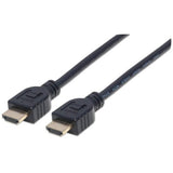 Manhattan HDMI 4K@60Hz Cable with Ethernet - CL3 rated, 1m, Suitable for In-Wall use, For ALL 4K & 1080p/HD uses - when upgrading now or have it ready for when you need it, Male to Male, Black, Ultra HD 4k x 2k, Lifetime Warranty, Premium High Speed