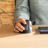 R-Go Tools Ergonomic mouse R-Go HE Break with break software, large (hand size ≥ 185 mm), right-handed, Bluetooth, black