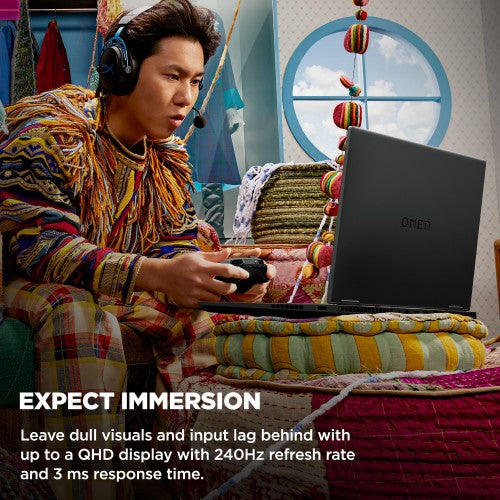 OMEN by HP OMEN 16-wf1004na Intel® Core™ i9 i9-14900HX Laptop 40.9 cm (16.1") Full HD 32 GB DDR5-SDRAM 1 TB SSD NVIDIA GeForce RTX 4080 Wi-Fi 7 (802.11be) Windows 11 Home Black