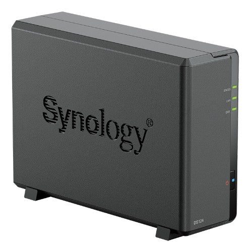 Synology DiskStation DS124 + 1 x HAT3300 4TB NAS Desktop Realtek RTD1619B 1 GB DDR4 HDD DiskStation Manager Black