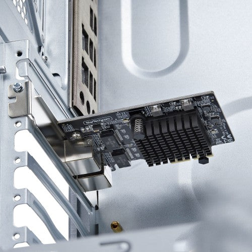 StarTech.com 2-Port 5G Gigabit PCIe Network Adapter Card, 5G/2.5G/1G/100M/10M PCI Express LAN Card, Realtek RTL8126, Windows and Linux, TAA Compliant