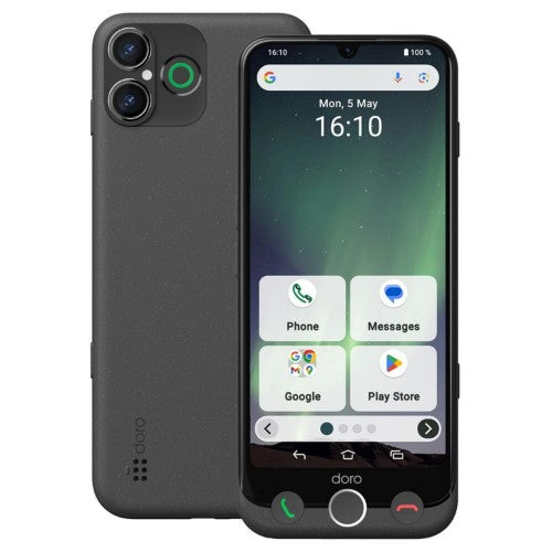 Doro Aurora A30 15.5 cm (6.1") Dual SIM Android 14 4G USB Type-C 6 GB 128 GB 5000 mAh Graphite