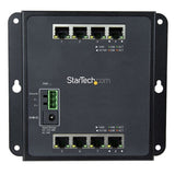 StarTech.com Industrial 8 Port Gigabit Ethernet Switch - Hardened Compact GbE Layer/L2 Managed Switch - Rugged Network Switch Din Rail/Wall Mountable RJ45/LAN Switch IP-30/-40C to +75C Temp
