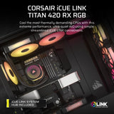 Corsair iCUE LINK TITAN 420 RX RGB Processor All-in-one liquid cooler 14 cm Black 1 pc(s)