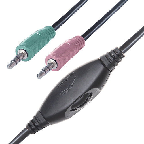 connektgear HP530 Stereo PC On-Ear Headset with In-Line Mic and Volume Control - Black/Red