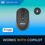 Adesso iMouse A30B mouse Universal Ambidextrous RF Wireless Optical 1200 DPI