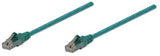 Intellinet Network Patch Cable, Cat6, 10m, Green, CCA, U/UTP, PVC, RJ45, Gold Plated Contacts, Snagless, Booted, Lifetime Warranty