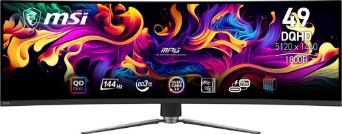 MSI MPG 491CQP QD-OLED computer monitor 124.5 cm (49") 5120 x 1440 pixels Dual WQHD Black