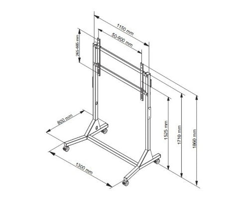 Multibrackets M Manual Floorstand 130Kg White SD
