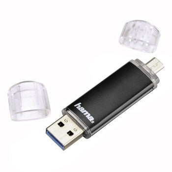 Hama Laeta Twin, 16GB USB flash drive USB Type-A / Micro-USB 3.2 Gen 1 (3.1 Gen 1) Black