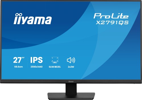 iiyama ProLite X2791QS-B1 computer monitor 68.6 cm (27") 2560 x 1440 pixels Quad HD LED Black