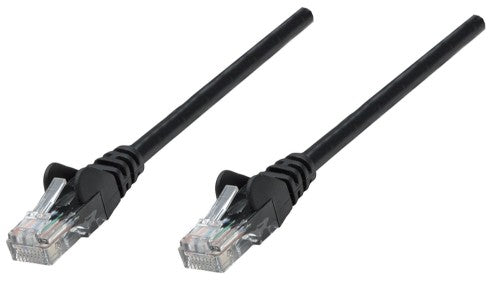 Intellinet Network Patch Cable, Cat6, 0.25m, Black, Copper, S/FTP, LSOH / LSZH, PVC, RJ45, Gold Plated Contacts, Snagless, Booted, Lifetime Warranty