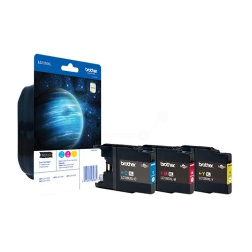 Brother LC-1280XLRBWBP Ink cartridge multi pack C,M,Y, 3x1.2K pages ISO/IEC 24711 Pack=3 for Brother MFC-J 6510