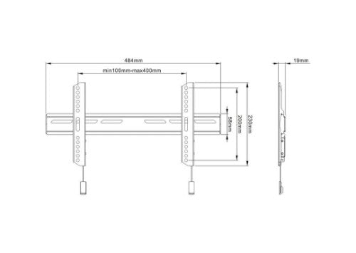 Multibrackets M OLED Wallmount Fixed Black