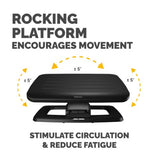 Fellowes Foot Rest Under Desk - Hana LT Foot Support Ergonomic Foot Rest - Foot Rest Stool for Office & Home Use - Black