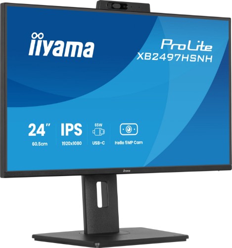 iiyama ProLite XB2497HSNH-B1 24IN IPS LCD 4MS 1920X1080 350CD/M2 HDMI/DP/USB 2 computer monitor 60.5 cm (23.8") 1920 x 1080 pixels Full HD Black