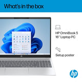 HP OmniBook 5 16-bc1000na AMD Ryzen™ 7 8840U Laptop 40.6 cm (16") Touchscreen 2K 16 GB LPDDR5-SDRAM 1 TB SSD Wi-Fi 6 (802.11ax) Windows 11 Home AI PC Silver