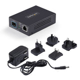 StarTech.com 10GbE Multi-Gigabit Open SFP+ Fiber Media Converter, Standalone 10 Gigabit Ethernet RJ-45 to 10GBASE-X SFP+, Single-Mode / Multi-Mode, 16K Jumbo Frames - TAA