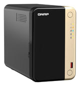 QNAP TS-264 NAS Tower Intel® Celeron® N5095 8 GB 0 TB QNAP QTS Black, Gold