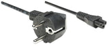 Manhattan Power Cord/Cable, Euro 2-pin (CEE 7/4) plug to C5 Female (cloverleaf/triangular), 1.8m, 16A, Lead, Lifetime Warranty