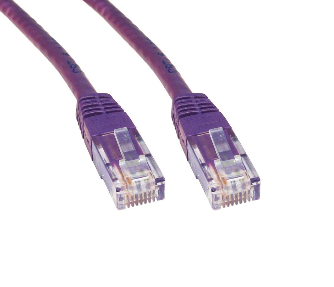 Cables Direct 0.25m Cat6, M - M networking cable Violet U/UTP (UTP)  - Computer Cables - Cables Direct