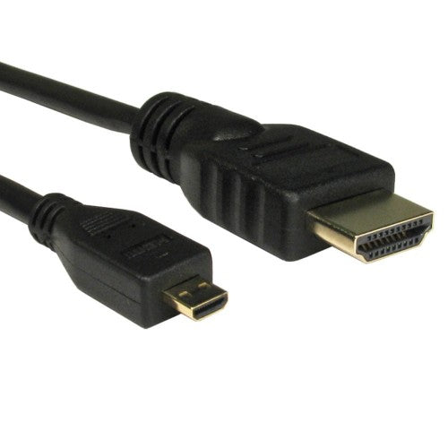 Cables Direct 1.0MTR HDMI TO MICRO D V1.4 - BLACK HDMI cable