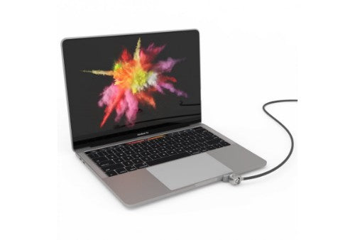 Compulocks Ledge Lock Adapter for MacBook Pro 13" M1 & M2 with Keyed Cable Lock Silver