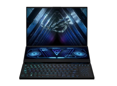 ASUS ROG Zephyrus Duo 16 GX650PY-NM010W AMD Ryzen™ 9 7945HX Laptop 40.6 cm (16") WQXGA 32 GB DDR5-SDRAM 2 TB SSD NVIDIA GeForce RTX 4090 Wi-Fi 6E (802.11ax) Windows 11 Home Black