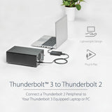 StarTech.com Thunderbolt 3 to Thunderbolt 2 Adapter - TB3 Laptop to TB2 Displays & Devices - Thunderbolt 2 20Gbps or Thunderbolt 1 10Gbps Converter - Thunderbolt 3 Certified- Windows/Mac