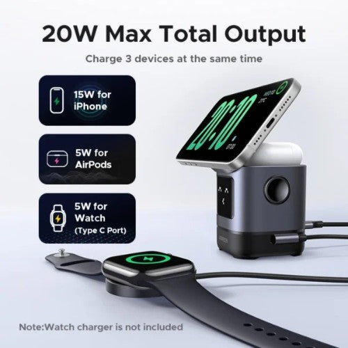 Ugreen 45775 mobile device charger Universal Black, Grey AC Wireless charging Fast charging Indoor