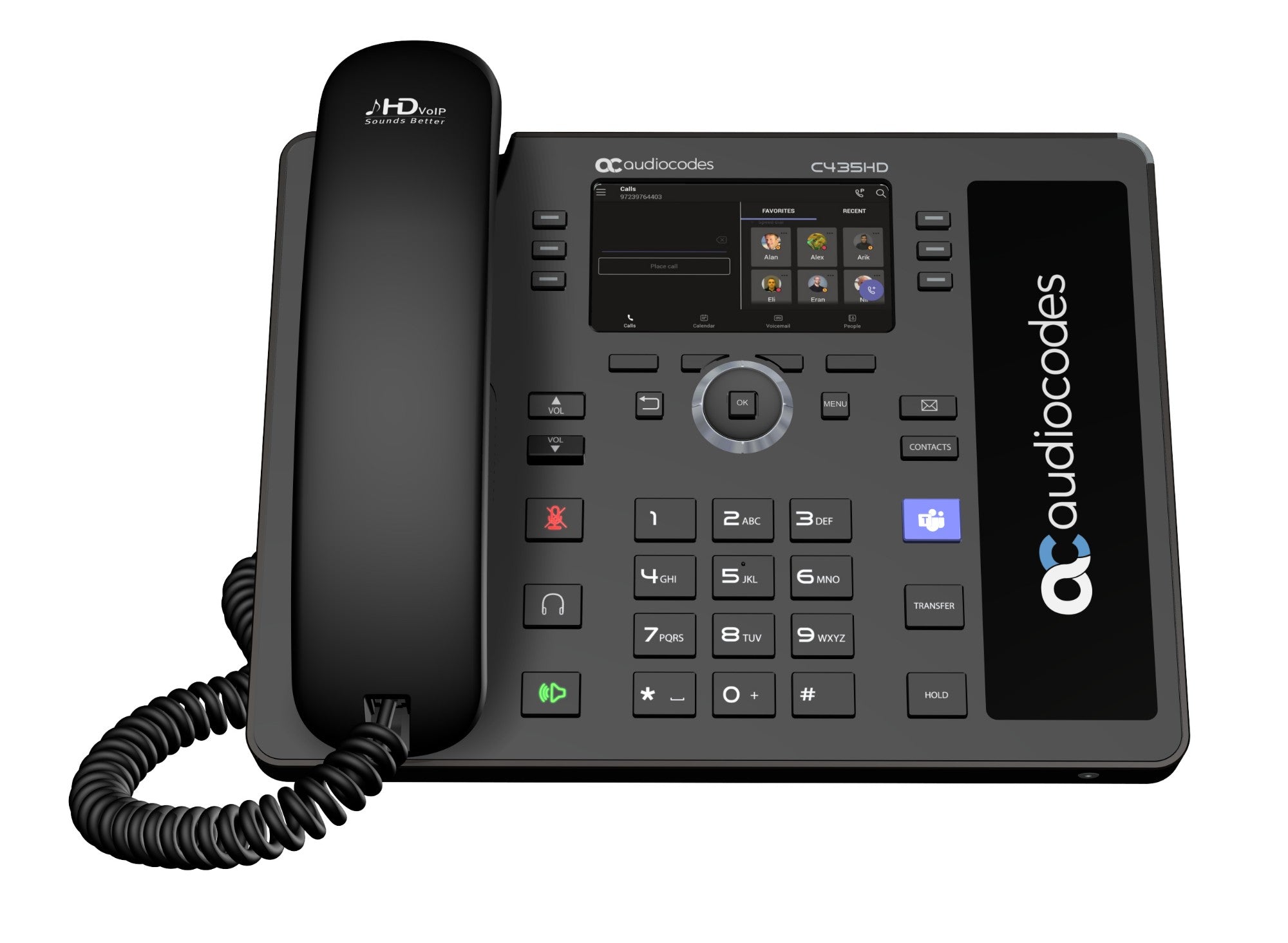 AudioCodes Teams C435HD-R IP-Phone PoE GbE black  - Telecom & Navigation - AudioCodes