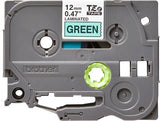 Brother TZE-731 DirectLabel black on green Laminat 12mm x 8m for Brother P-Touch TZ 3.5-18mm/6-12mm/6-18mm/6-24mm/6-36mm