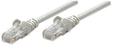 Intellinet Network Patch Cable, Cat5e, 20m, Grey, CCA, U/UTP, PVC, RJ45, Gold Plated Contacts, Snagless, Booted, Lifetime Warranty