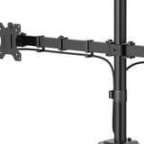 Hama Monitor Mount, 2 Monitors, Height-adjustable, Swivel/Tilt, 13" - 35", Black
