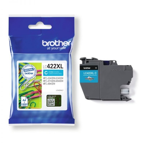 Brother LC-422XLC Ink cartridge cyan high-capacity, 1.5K pages for Brother MFC-J 5340