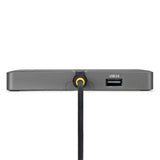 StarTech.com USB-C to Quad-Monitor Workstation Adapter, 4K 60Hz HDMI, 140W PD Passthrough for Laptop Charging, USB Port for Wireless Keyboard / Mouse, TAA