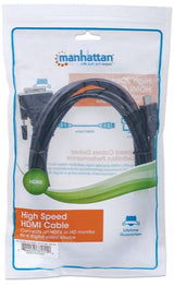 Manhattan HDMI to DVI-D 24+1 Cable, 3m, Male to Male, Black, Dual Link, Compatible with DVD-D, Lifetime Warranty, Equivalent to HDDVIMM3M
