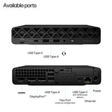 HP EliteDesk 8 Mini G1i AI Intel Core Ultra 7 265 16 GB DDR5-SDRAM 256 GB SSD Windows 11 Pro Mini PC AI PC Black