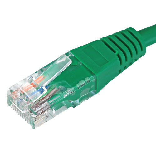 Cablenet 0.3m Cat5e RJ45 Green U/UTP PVC 24AWG Flush Moulded Booted Patch Lead  - Computer Cables - Cablenet