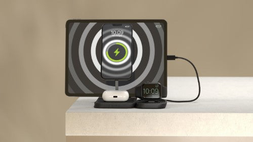 OtterBox Zens 4-in-1 Modular Wireless Charging Station, Black