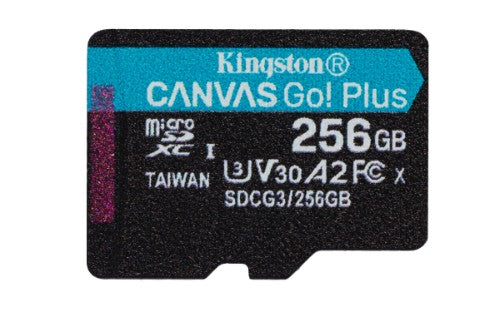 Kingston Technology Canvas Go! Plus 256GB microSDXC Canvas Go Plus 170R A2 U3 V30 Card + ADP