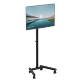 Manhattan Trolley Mount Stand for TV & Monitors, For screens: 13" to 42", VESA compatibility: all between 75X75 to 200x200mm - check the dimensions of the four mounting holes on back of screen to ensure it fits, Max 20kg, Height-adjustable to six levels,