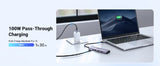 Ugreen 15596 laptop dock/port replicator Wired USB 3.2 Gen 1 (3.1 Gen 1) Type-A + Type-C Aluminium