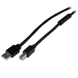 StarTech.com 65ft (20m) Active USB 2.0 A to B Cable, Long USB Cable, USB Printer Cable, 1x USB A (M), 1x USB B (M), Black