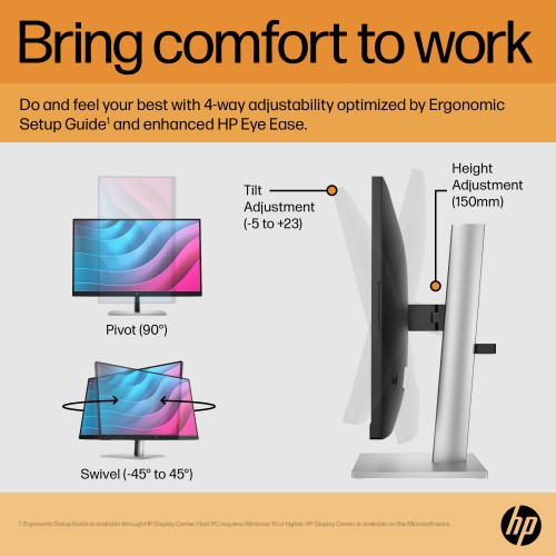HP E-Series E24 G5 FHD No Stand Monitor