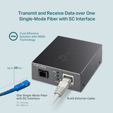 TP-Link Omada 10/100 Mbps RJ45 to 100 Mbps Single-mode SC WDM Bi-Directional Fiber Converter