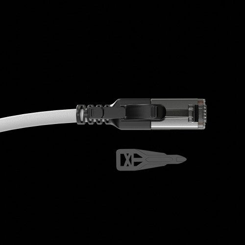 Lindy 2m Cat.6A S/FTP Locking Network Cable, Grey